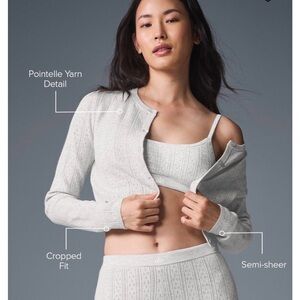 Alo Pointelle Sweater Be Mine Cardigan